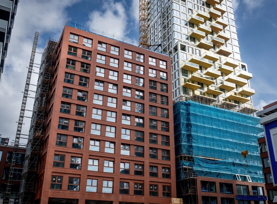 Exterior view of the SPOT construction project in Amsterdam (photo)