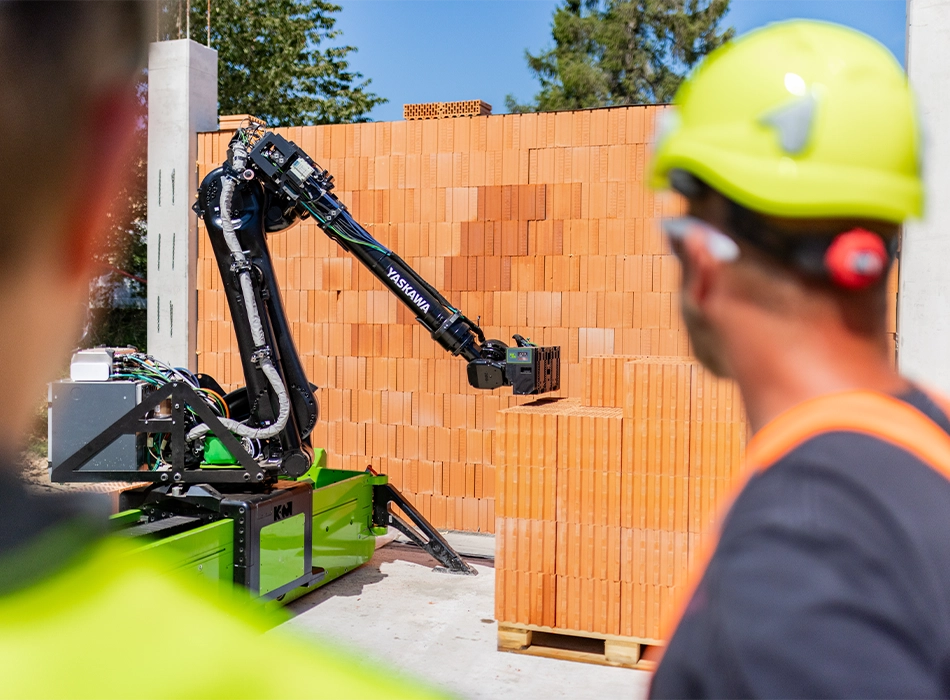 Europe’s first commercial masonry robot: WLTR in operation (photo)