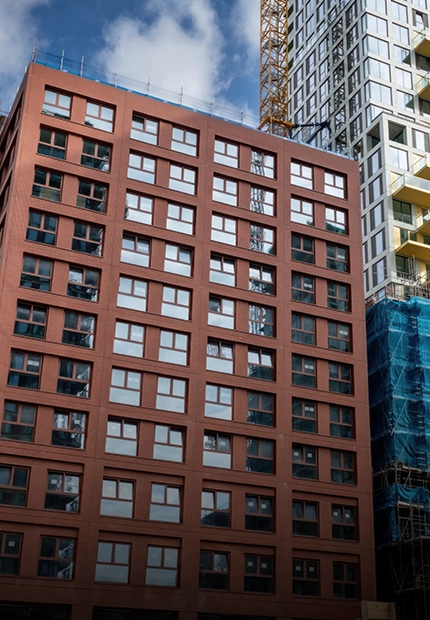 Exterior view of the SPOT construction project in Amsterdam (photo)